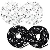 Franklin Sports Hockey Skate Laces - Set of 2 Non-Waxed Pairs - White + Black Unwaxed Ice Hockey Laces - Molded Tips - 96"