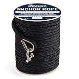 Rainier Supply Co Boat Dock Lines & Rope- Premium Double Braided Nylon Boat Anchor Rope 100 ft x 1/2"| 150ft x 1/2" | 100ft x 3/8" | 150ft x 3/8" - Anchor Line with Thimble