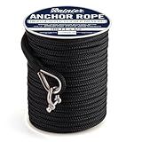 Rainier Supply Co Boat Dock Lines & Rope- Premium Double Braided Nylon Boat Anchor Rope 100 ft x 1/2"| 150ft x 1/2" | 100ft x 3/8" | 150ft x 3/8" - Anchor Line with Thimble