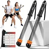 Weighted Ropeless Battle Ropes Adjustable Weight - Portable Cordless Battle Ropes for Home Gym with Poster - Strength Building, HIIT and Low-Impact Aerobic Training for Men & Women (Black)