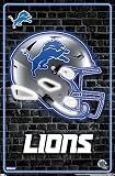 NFL Detroit Lions - Neon Helmet 23 Wall Poster, 34L" x 22.4W", Unframed Version