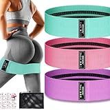 Resistance Bands for Working Out Hip and Legs, Fabric Booty Bands Set, Widen Exercise Bands for Women Men, Pilates Stretch Yoga Starter Set
