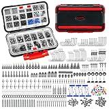 MadBite by KastKing 400-Pieces Freshwater Terminal Tackle Kit, Endorsed by Fishing Expert, Build 19+ Rigs, Fishing Hooks Accessory Kit, Fishing Gear, Weights&Sinkers, Jig Hooks, Floats and Bobber