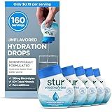 Stur Electrolyte Drops | Source of B Vitamins for Instant Hydration | No Sugar, No Sweeteners | Zero Calories | Unflavored Liquid Water Enhancer | Vegan & Keto Friendly | 5 Bottles (Makes 160 Drinks)