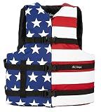 ONYX General Purpose Boating Life Jacket Universal, Stars & Stripes