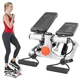 Sunny Health & Fitness Mini Stair Stepper w/Bands & Adjustable Step Height