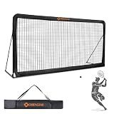 Tennis Rebound Practice Wall - 12ft x 6ft Rebounder Net for Tennis & Racquet Sports Ball & Pickleball, Training Tennises Backboard Net for Court Backyard and Indoor & Outdoor Training, Black