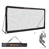 Tennis Rebound Practice Wall - 12ft x 6ft Rebounder Net for Tennis & Racquet Sports Ball & Pickleball, Training Tennises Backboard Net for Court Backyard and Indoor & Outdoor Training, Black