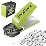 MageRabbit Dart Flight Hole Punch Tool, Dart Flight Hole Punch with 100 Metal O Rings, Dart Accessories Puncher for PET Flights,Dart Flight Punch Tool (Green)