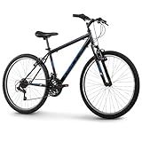 Huffy Stone Mountain Mens 26 Inch Mountain Bike, Matte Black Frame, 21-Speed Shimano Twist Shifting, Front Suspension, Comfort Saddle | 20"/24"/26" Sizes, 6-21 Speeds, Dual Suspension Available |