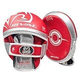 RIVAL Boxing RPM100 Professional Punch Mitts - Pre-Curved Ergonomic Design, Angled Hook and Loop Wrist Strap, and Soft Inner Lining
