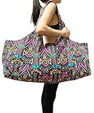 Aozora Yoga Mat Bag Large Yoga Mat Tote Sling Carrier with Pockets Fits Mats with Multi-Functional Storage Pockets Light and Durable (Indian)