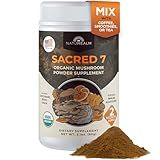Sacred 7 Mushroom Powder Supplement, 7-in-1 Blend (60 Day Supply) | Immune Defense, Focus & Energy Support | Coffee Enhancer | Lion’s Mane, Reishi, Chaga | Organic 100% Fruiting Body Extract