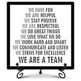 Team Definition Sign, Home Office Decor, Rustic Farmhouse Decoration, Inspirational Quotes Desk Decor Gifts for Women Men Leader Boss Mentor, Office Desk Accessories, 5" x 5"-219