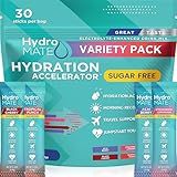 Electrolyte Powder Sugar-Free Hydration Packets Variety Pack HydroMATE 30 Sticks