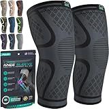 Modvel Compression Knee Brace for Women & Men, 2-Pack Knee Brace for Running Knee Pain, Knee Support Compression Sleeve, Workout Sports Knee Braces for Meniscus Tear, ACL & Arthritis Pain Relief