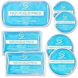 Reusable Hot and Cold Gel Ice Packs for Injuries - Gel Cold Packs for Injuries - Multiple Shapes and Sizes 7 Variety Pack