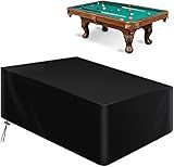 Billiard Pool Table Cover,Waterproof Cover for Pool Table Snooker Billiard Table 7 feet Fitted (7ft:92" L x 52" W x 32" H) (Black, 7ft:.92" L x 52" W x 32" H)