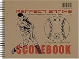 Perfect Strike Baseball Scorebook with Rules and Scoring Instructions. Heavy Duty. Youth or Adult Baseball and Softball. LS-12:10. (1 Book)