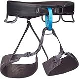 BLACK DIAMOND Men’s Momentum Rock Climbing Harness | Adjustable Waist & Leg Loops | Dual Core Construction | Anthracite | Medium