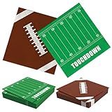Football Paper Napkins Party Decorations - 40 Pack, 6.5 Inch 3-Ply Disposable Napkin with 20 Football Pattern & 20 Field Design, Game day Table Decor for Luncheon, Dinner, Dessert, Cocktail, Birthday