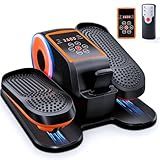 Under Desk Elliptical Exercise Machine, Ellipse Leg Exerciser as Seen on TV with Remote, 15 Adjustable Speed, Portable Leg Exerciser While Sitting for Seniors, Quiet Elliptical Machine for Home Office