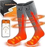 Heated Socks, APP Control Electric Heated Socks for Men Women, Rechargeable Battery Powered Warm Socks, Washable Thermal Socks Foot Warmer for Winter Hunting Skiing Hiking