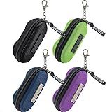 Butterfly Hexagon 2Ball Holder - Holds two table tennis/ping pong balls with zipper and clip - Easily attach to bags or paddle cases – 4 Colors Available (Black, Light Green, Purple, Navy)