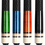 AKLOT Pool Cues,Set of 4 Pool 58" Cue Sticks Canadian Maple Wood Cue Stick for Professional Billiard Players 18 19 20 21 oz