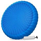 Wobble Cushion with Inflation Pump - Wobble Disk Balance Disc Wiggle Seat for Sensory Kids, Balance Pads (Blue)