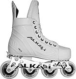 Alkali Cele Adjustable Senior Junior Youth Roller Inline Hockey Skates, New for 2023 (JR Skate 2-5 (Shoe Size 3.5-6.5))