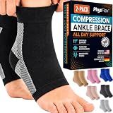 Ankle Brace Socks - Ankle Compression Sleeve - Foot Brace for Women & Men - Tendonitis & Arthritis Ankle Support Sports Running, Plantar Fasciitis Relief & Stabilizing Ankle Wrap