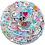 120PCS Ice Skating Stickers, Ice Skating Birthday Party Decorations Wonderland Ice Skating Party Favors Supplies Christmas Snowflake Stickers for Water Bottle, Laptop, Phone, Skateboard, Scrap Booking