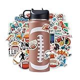 RhythmFit Football Water Bottles for Boys 18 oz and 100 PCS Football Stickers Sports Insulated Stainless Steel Water Bottle Footballs Accessories Stuff Gear Gifts For 8-12 12-14 Player
