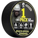 EAGLES Ice Hockey Pucks | High Grade Pucks Official Regulation Weight & Size for Practice & Classic Training - 6 oz Diameter 3" Thickness 1" Black Hockey Puck | Roller Hockey 1 Pack
