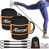 HPYGN Ankle Resistance Bands with Cuffs, Ankle Bands for Working Out, Resistance Bands for Leg Butt Training Exercise Equipment for Kickbacks Hip Gluteus Training, Ankle Strap with Exercise Bands
