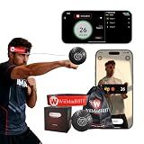 WiiMad Boxing Reflex Ball with Punch Counter App, Punching Ball with Headband, Workout Toy for Kids Teen Adults, Hand Eye Coordination Training | Boxing Equipment, Home Fun Punch Game