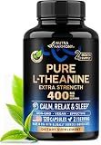 L-Theanine 400 mg - L Theanine for Stress Relief - Plant Based - 120 Caps