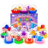 Mochi Squishy Toys with Capsules | On-the-Go Sensory Play | Perfect Party Favors, Classroom Prizes, Goodie Bag Stuffers, Claw Machine Toys for Kids