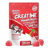 Creatine Monohydrate Gummies Complex for Men & Women,5 Gram per Serving Electrolyte Creatine Gummy for Muscle Strength, Muscle Builder, Energy Boost, Pre-Workout Supplement-120 Strawberry Gummies