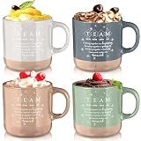 Didaey 4 Pcs Employee Appreciation Mug, Team, Boho Colors
