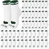 Glitopper 24 Pairs 24 Pairs Cheer Team Gift Socks Bulk Cheerleader Cheerleading Gift Sock for Women Team Party Cheer Stuff Accessories (Green)