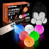 DURARANGE GlowShift Glow in The Dark Golf Balls – 7-Color Selectable LED Golf Ball, Light-Activated, Ultra Bright 3-LED Design – Novelty Night Golfing Accessories for Backyard & Club Play, 6 Pack