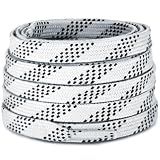 Lacesgian Pro Grade Polyester Hockey Skate Laces with Molded Tips, Colored Shoe Strings, 72–120" for Ice Skate, Roller Skate (White, 120"/300cm)