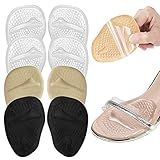 Ball of Foot Cushions, Metatarsal Pads Women, Forefoot Pads Stop Feet from Sliding Forward, Non-Slip Weight Shifting Comfort Insoles Inserts Pad for High Heel Shoes, Metatarsalgia Pain Relief（4 Pairs