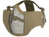 OneTigris Tactical Breathable Foldable Steel Mesh Mask with Ear Protection