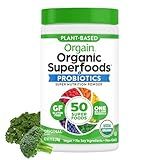 Orgain Organic Greens Powder + 50 Superfoods, Original - 1 Billion Probiotics for Digestive Health, Antioxidants, Vegan, Plant-Based, Gluten-Free, Non-GMO, Green Juice & Smoothie Drink Mix - 0.62lb