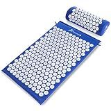 ProsourceFit Acupressure Mat and Pillow Set for Back/Neck Pain Relief and Muscle Relaxation, Blue