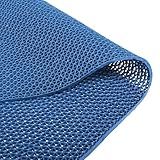 MYOYAY 4x10 Ft Non Slip Drainage Floor Mats, PVC Pool Floor Mat Mesh Hollow Drainage Mat,Commercial Drainage Mat for Garage Restaurant Swimming Pool Bath Shower Wet Area (Blue)