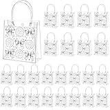 Tioncy 24 Pcs Clear Volleyball Gift Bags with Handle Volleyball Treat Candy Goodie Bags Sports Theme Party Favor for Team Snack Birthday Supplies, 8 x 8 x 3.15''